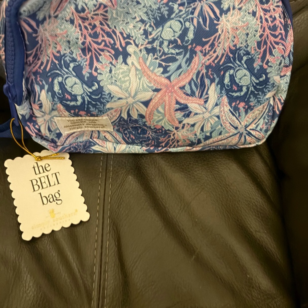 The Belt Bag in Blue and Pink